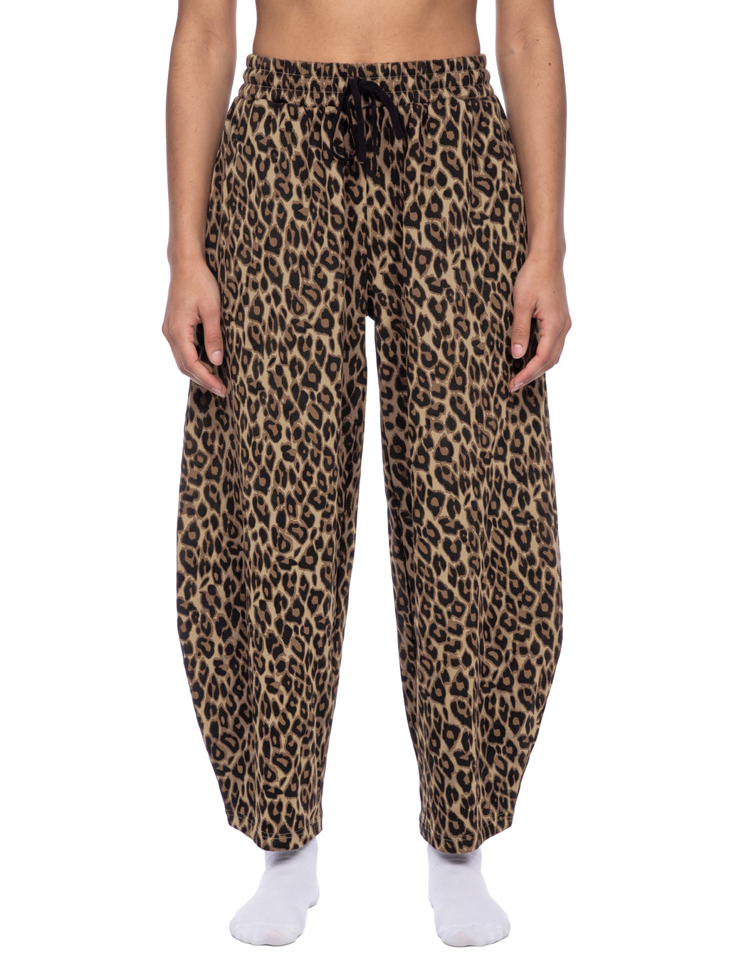 Unisex Leopard Barrel Leg Sweatpants