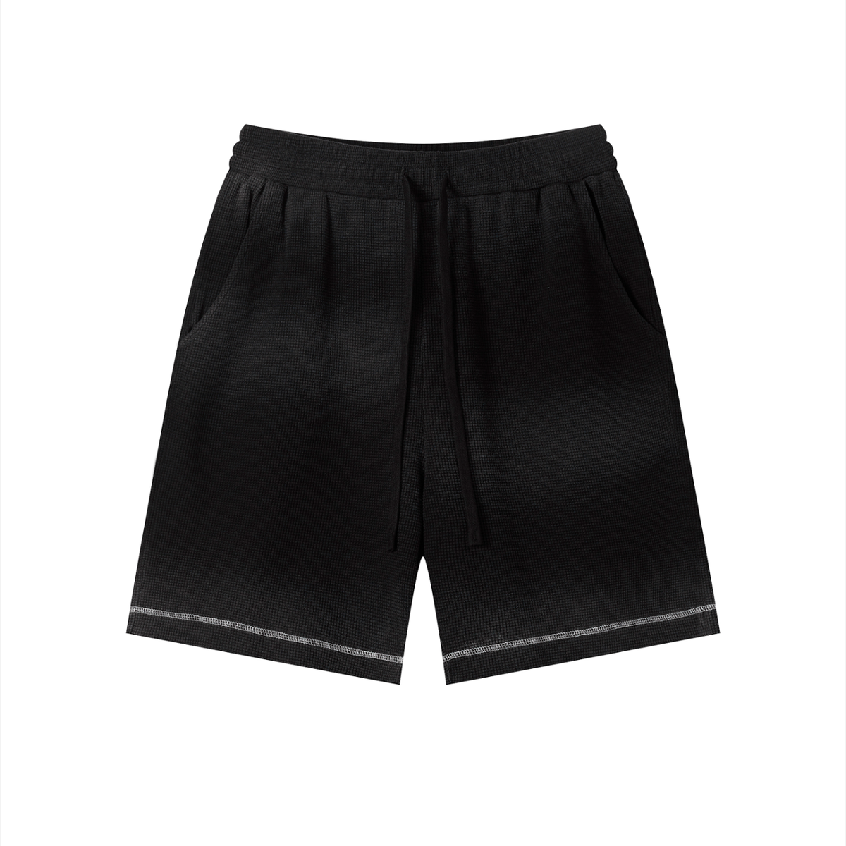 Unisex Sunfade Waffle Raw Hem Shorts