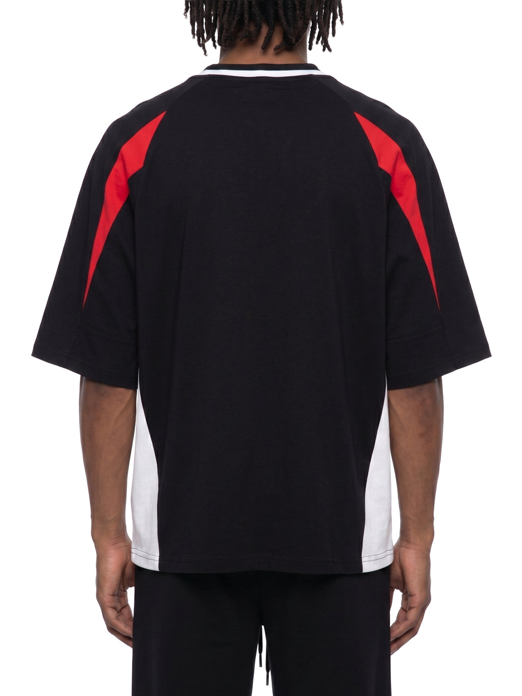 Unisex Oversized Color Block V-Neck T-Shirt