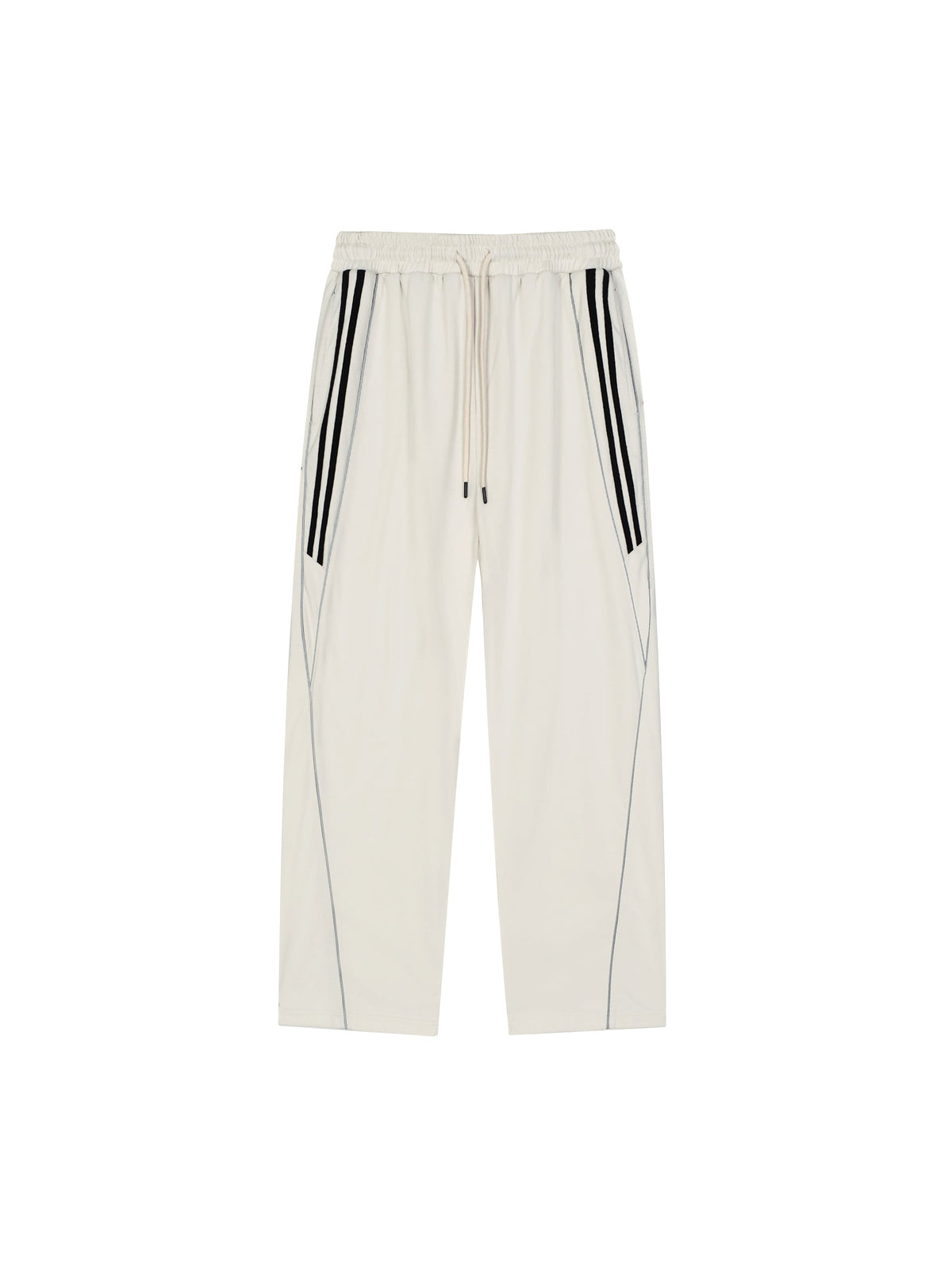 Reflective Stripe Straight-Leg Sweatpants