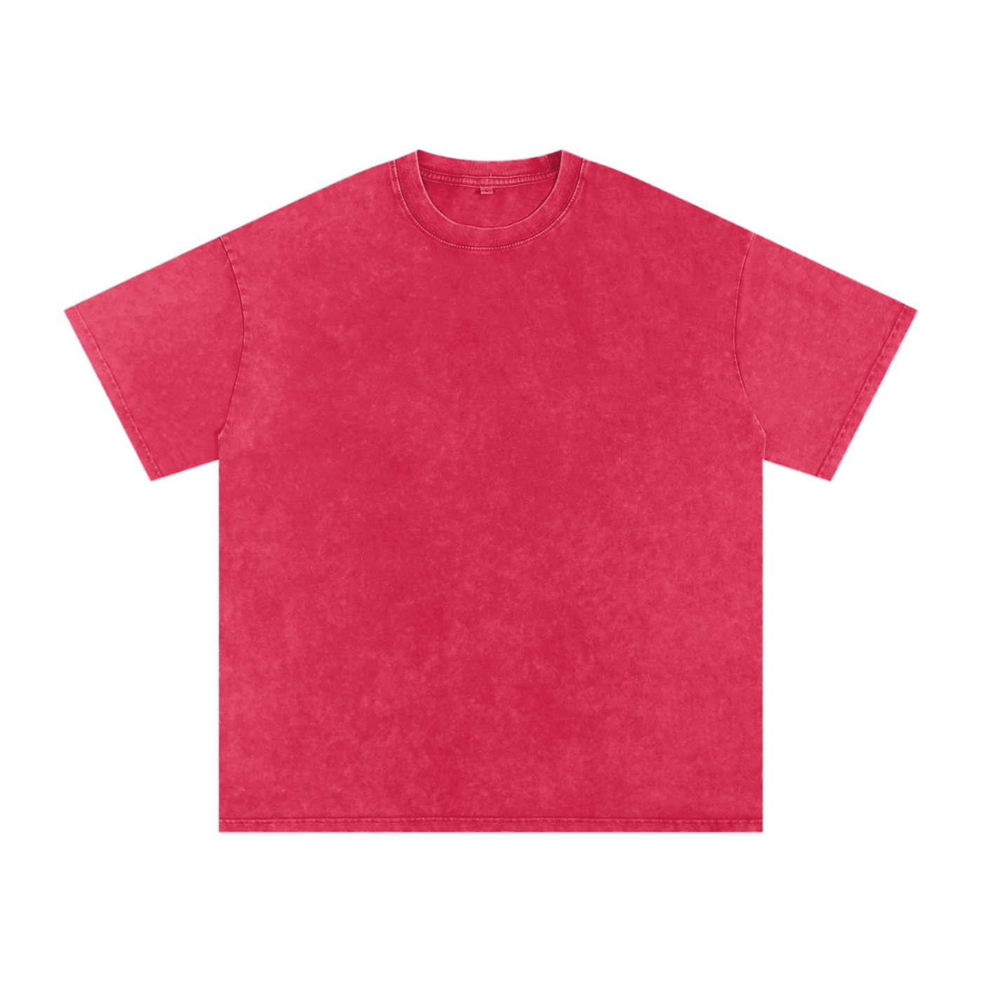 Snow Washed Oversized Cotton T-Shirt - Dark Red front