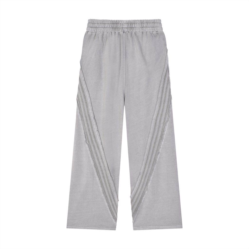 Snow Washed Tape Raw-Edge Sweatpants