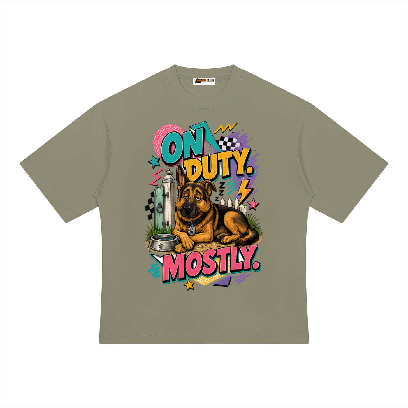 On Duty Mostly Unisex Heavyweight Oversized T-Shirt