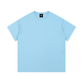 Sky Blue Unisex Vintage-Wash Cotton T-Shirt front view