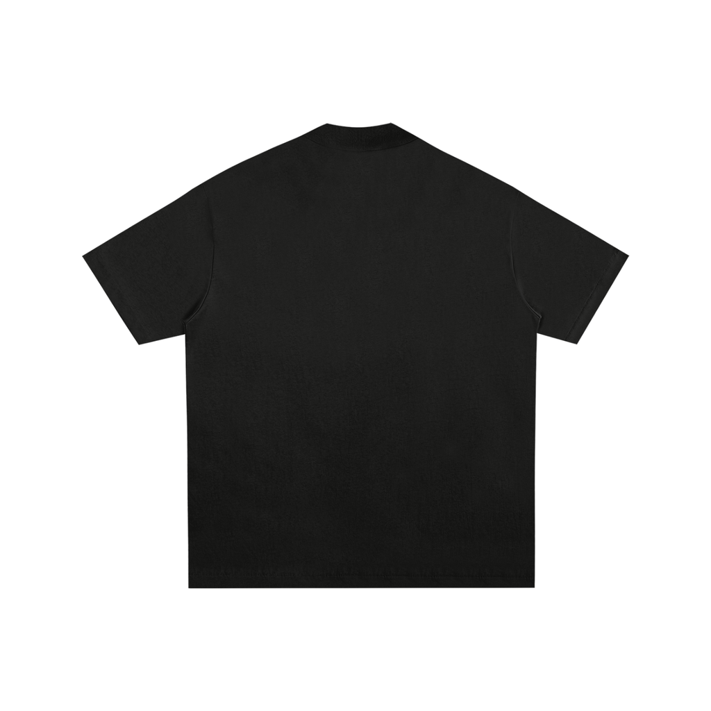 Black Essential Cotton T-Shirt back product view