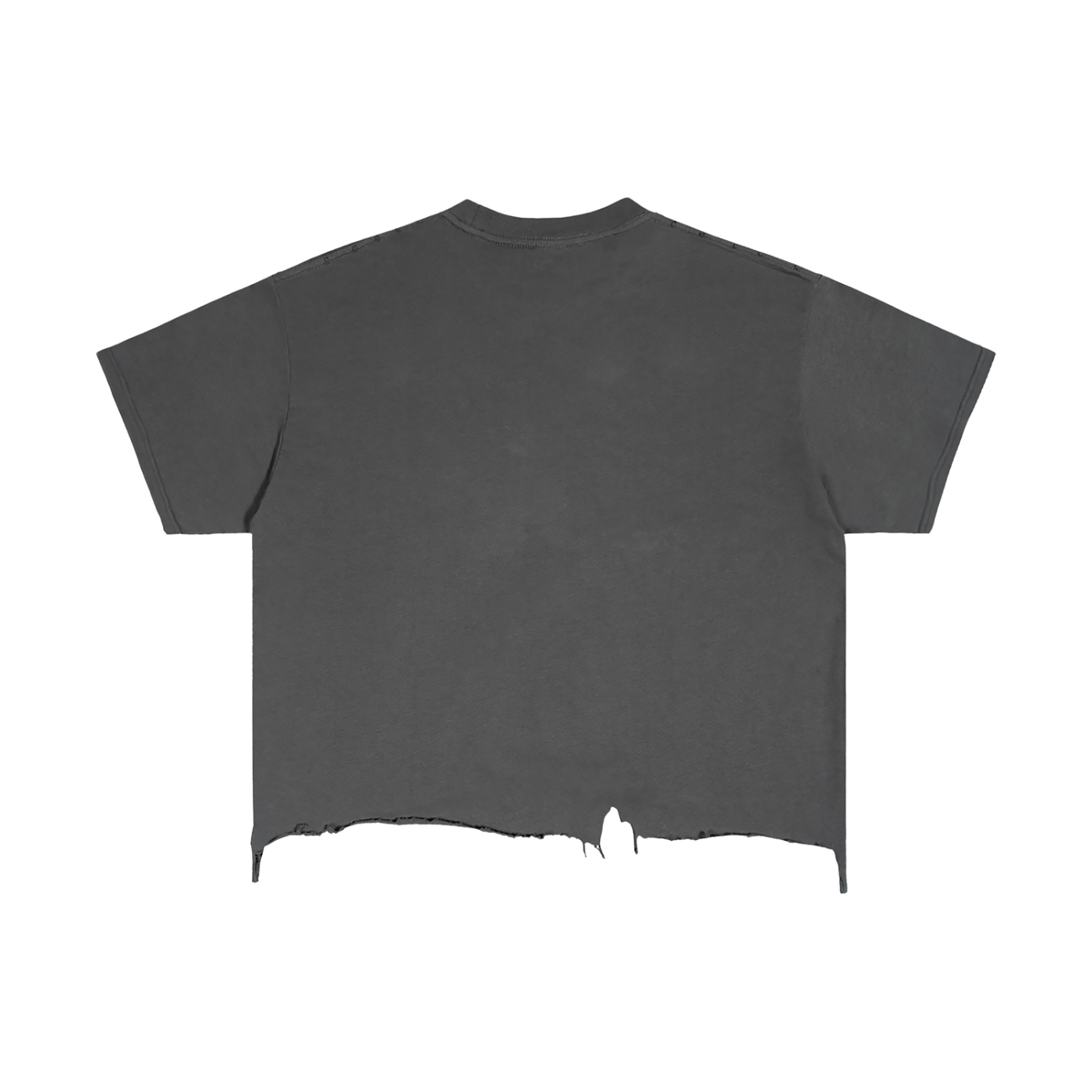 Vintage Wash Boxy Distressed-Hem T-Shirt