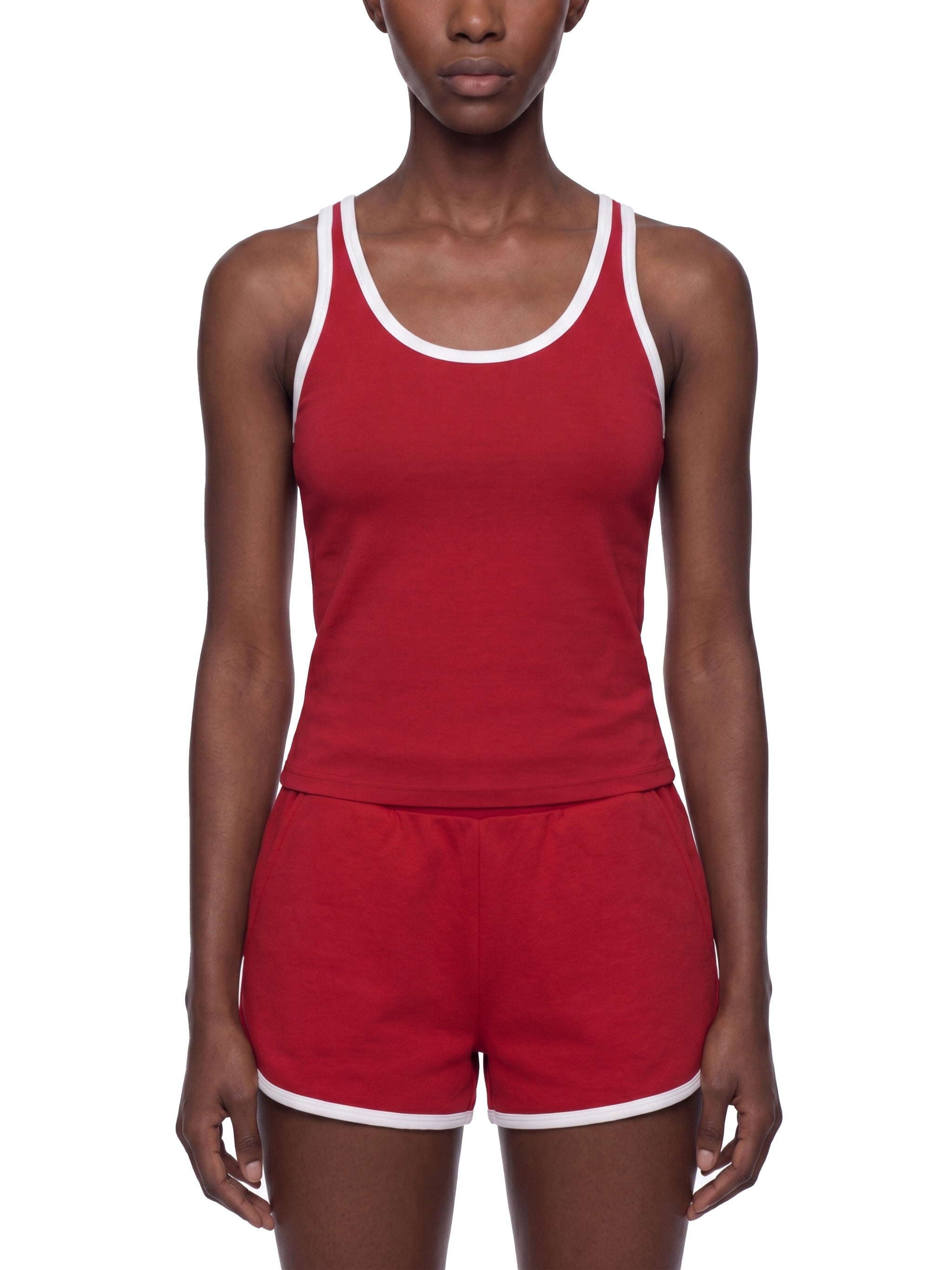 Women’s Colour Block Cropped Tank Top