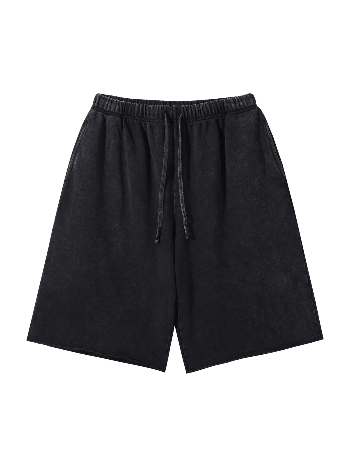 Men’s Snow Washed Raw Hem Shorts
