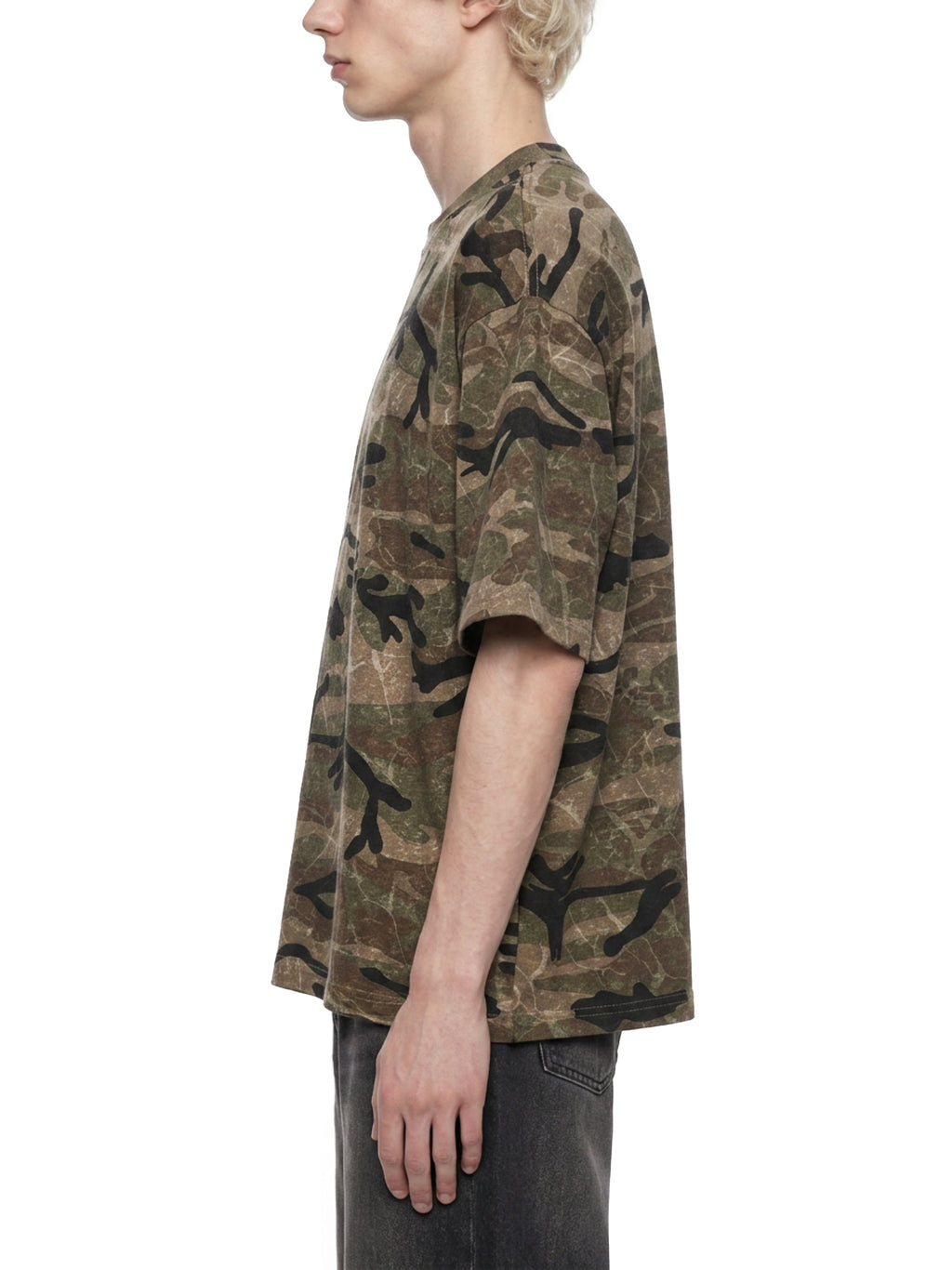 Unisex Boxy Camo Print T-Shirt
