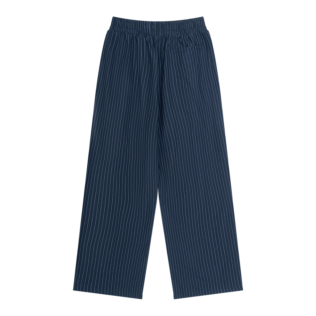 Unisex Striped Pleated Pants