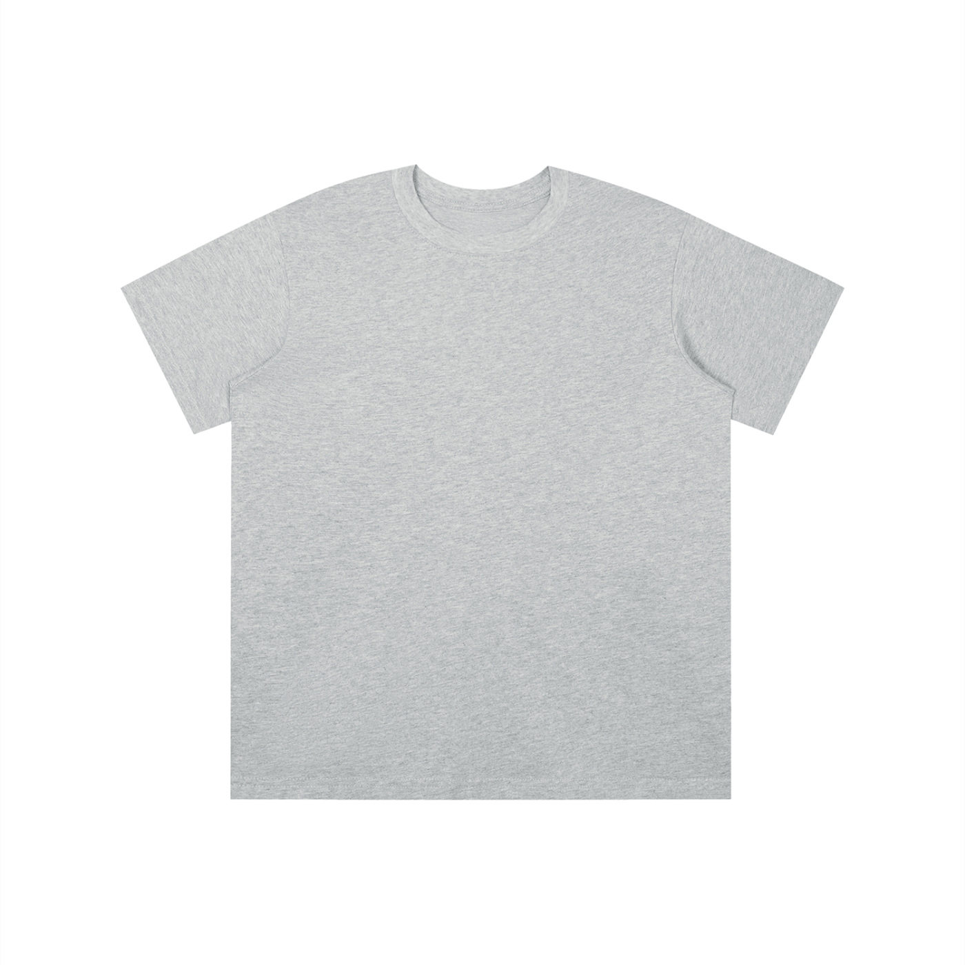 Essential kids’ cotton T-shirt in Flower Grey — front view