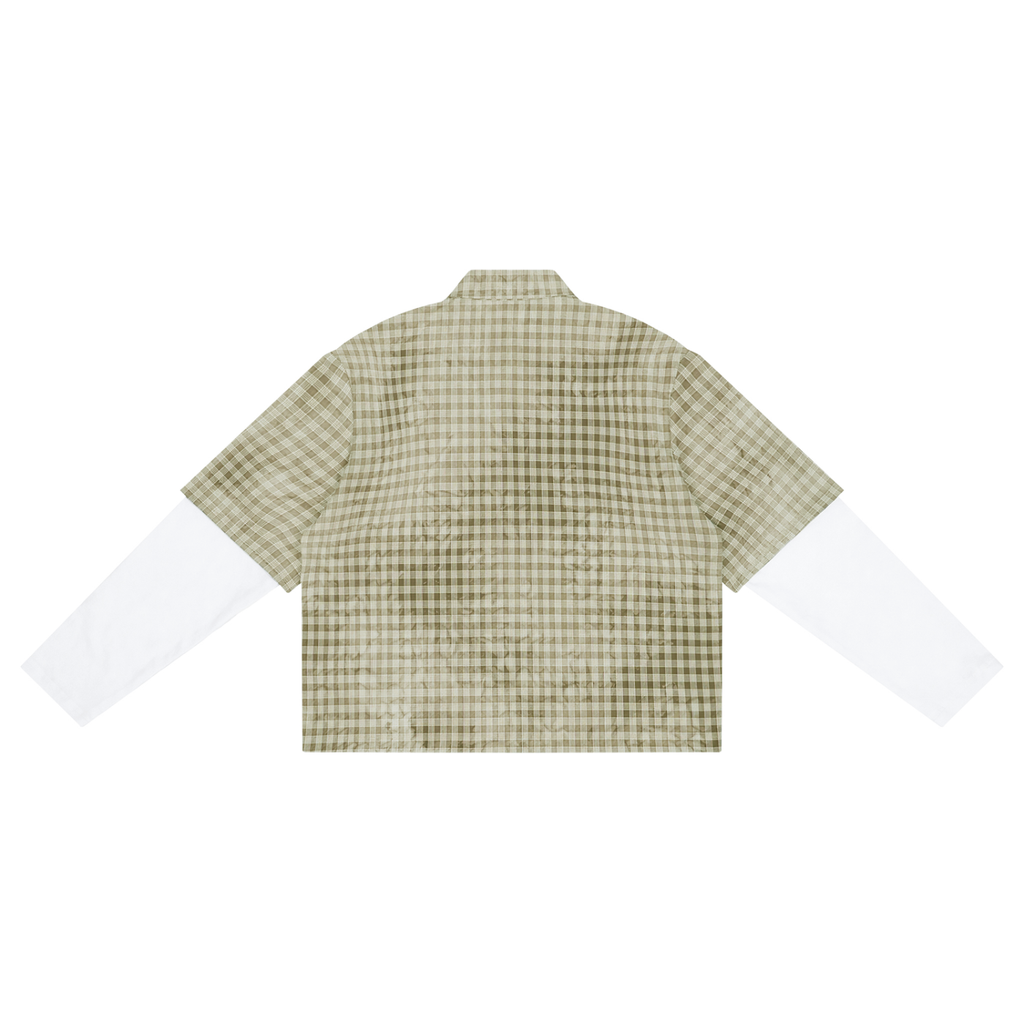 Unisex Vintage Wash Plaid Short Sleeve Shirt