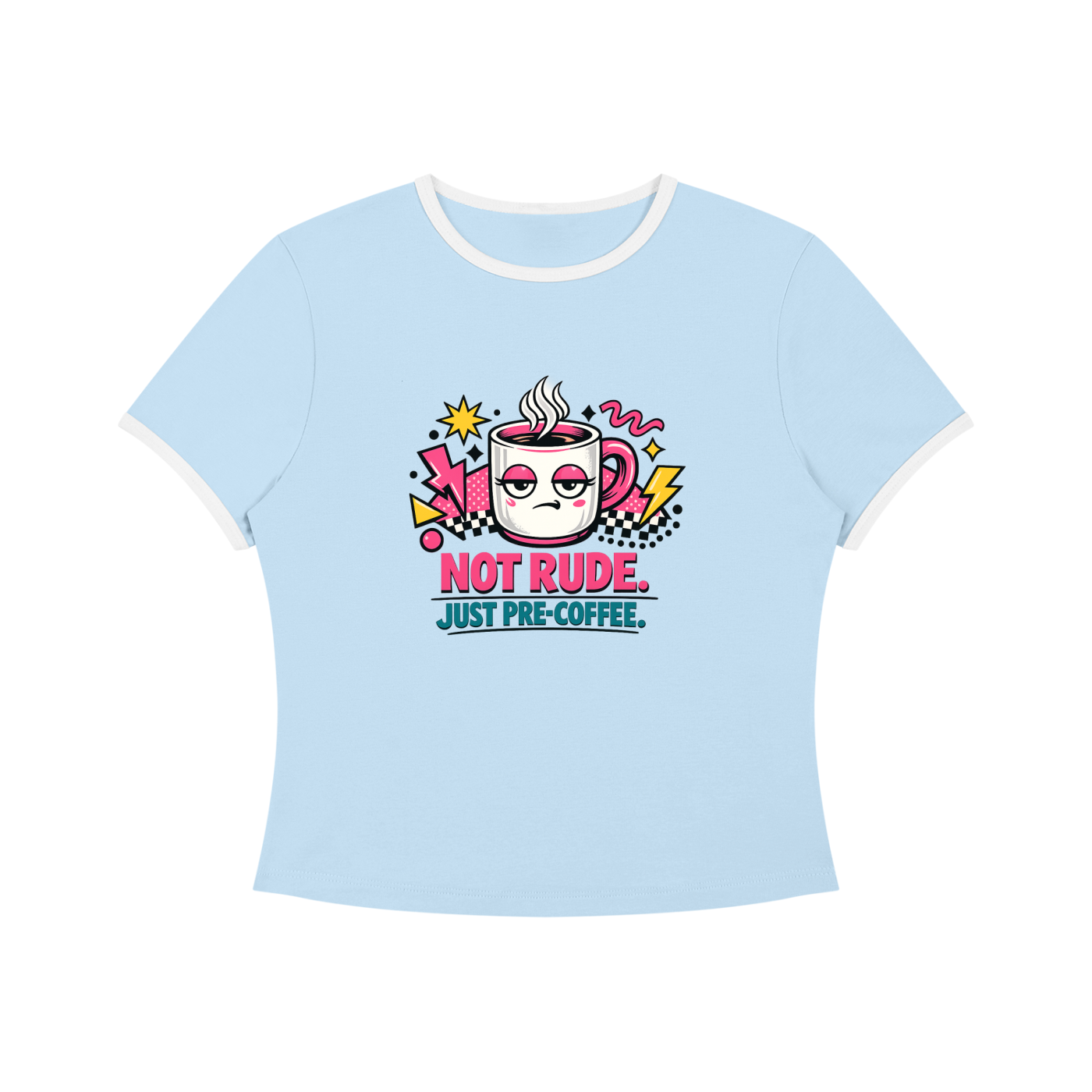Not Rude Women’s Colour Block Crop T-Shirt