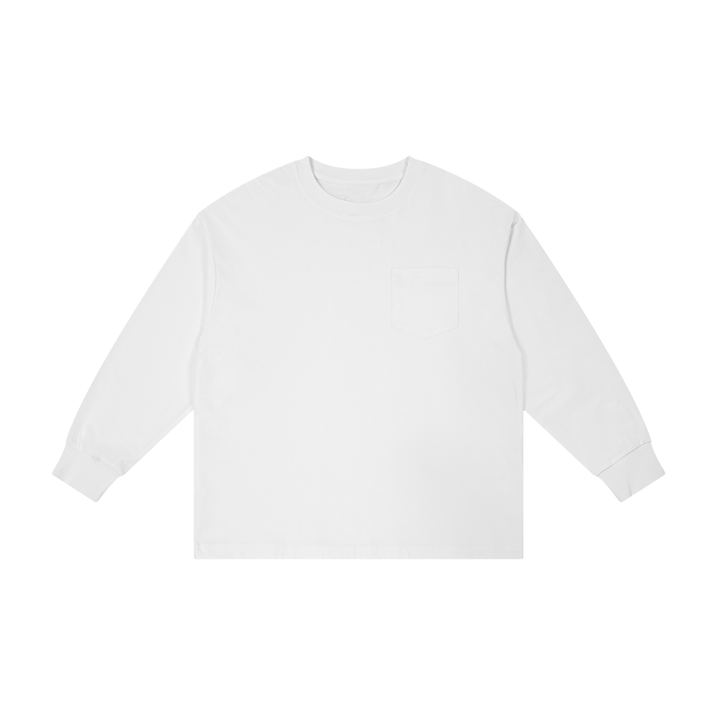 Kids’ Long Sleeve T-Shirt in White — front view