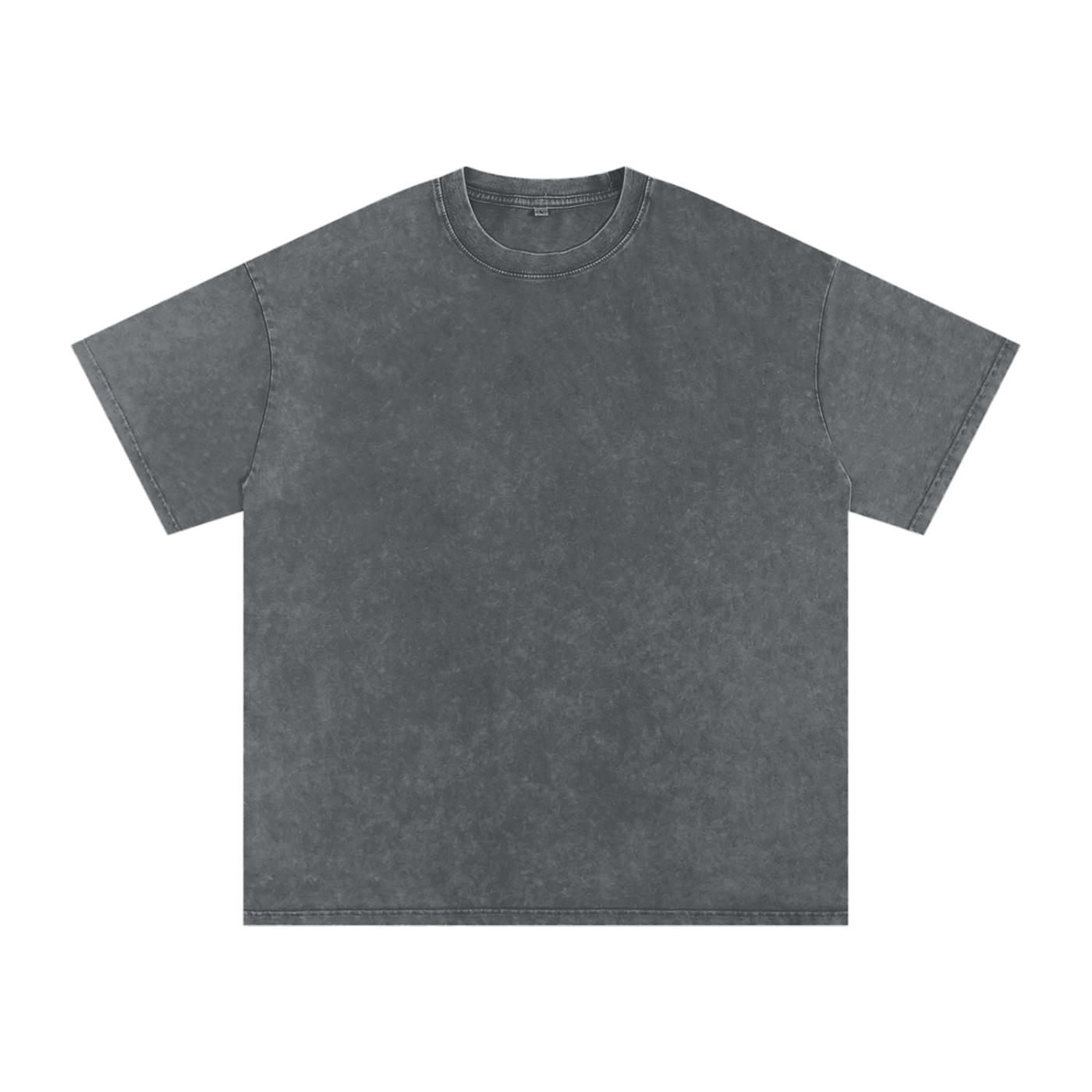 Snow Washed Oversized Cotton T-Shirt - Pirate Gray front