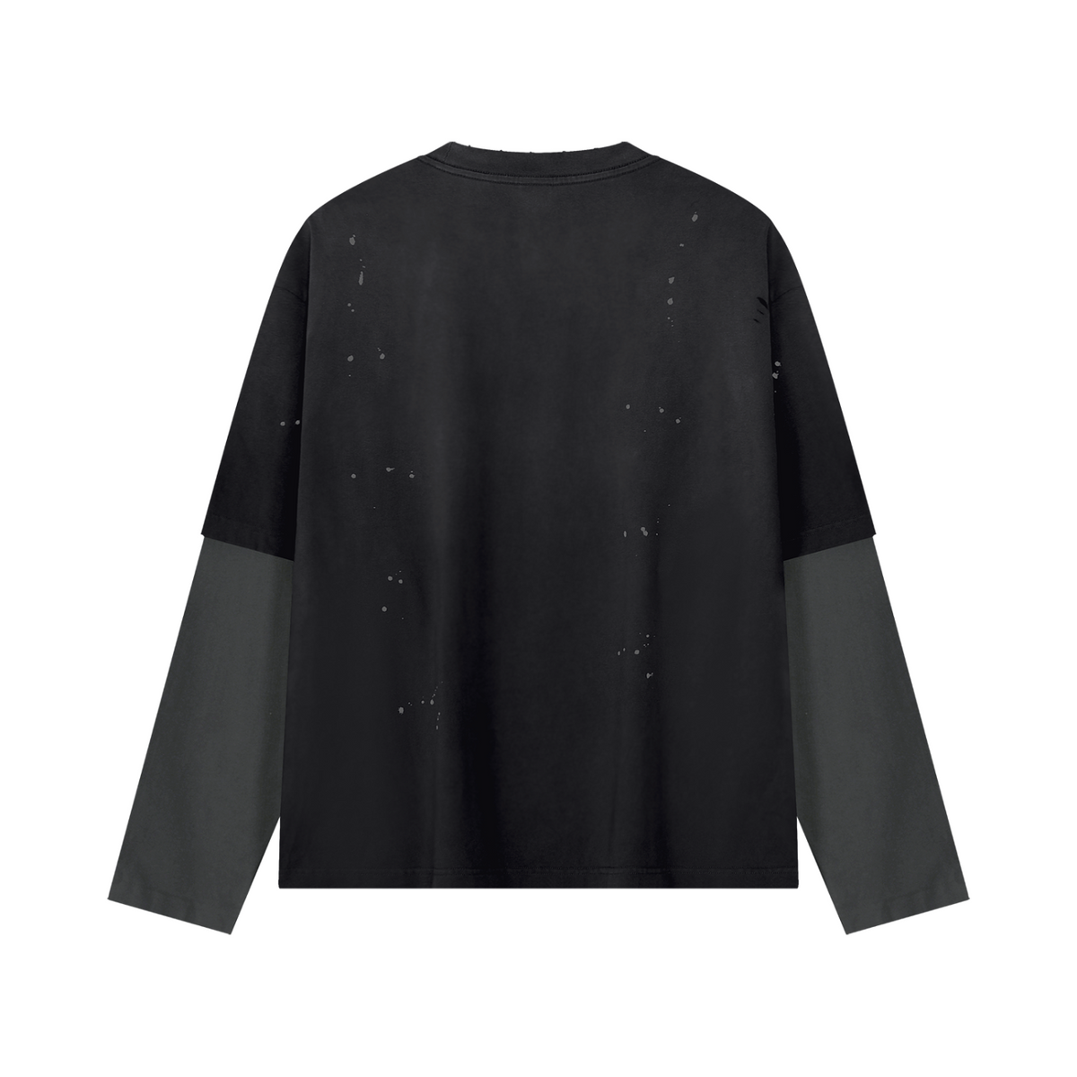 Off Script Gothic Skull Vintage Wash Distressed Layer T-Shirt