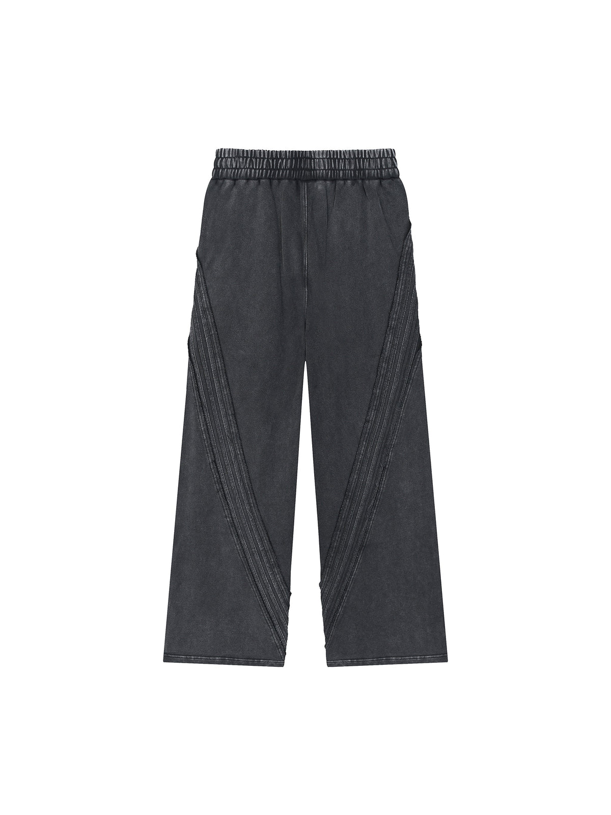 Snow Washed Tape Raw-Edge Sweatpants