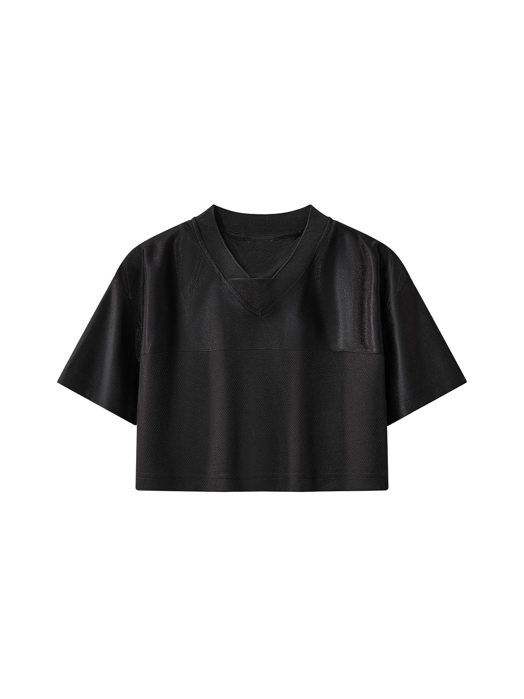 Women’s Cropped Paneled V-Neck Jersey