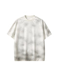 Off Script Dirty Washed Loose T-Shirt - White Gray front view