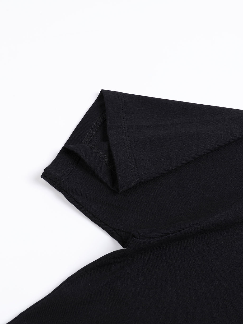 Off Script Drop Shoulder Cotton T-Shirt - Classic Black sleeve detail