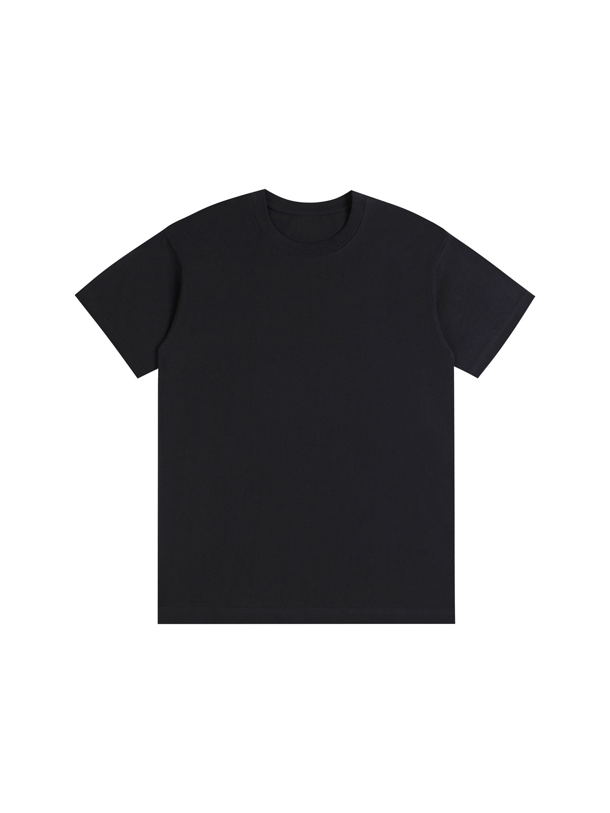 Off Script Drop Shoulder Cotton T-Shirt - Classic Black alternate front view
