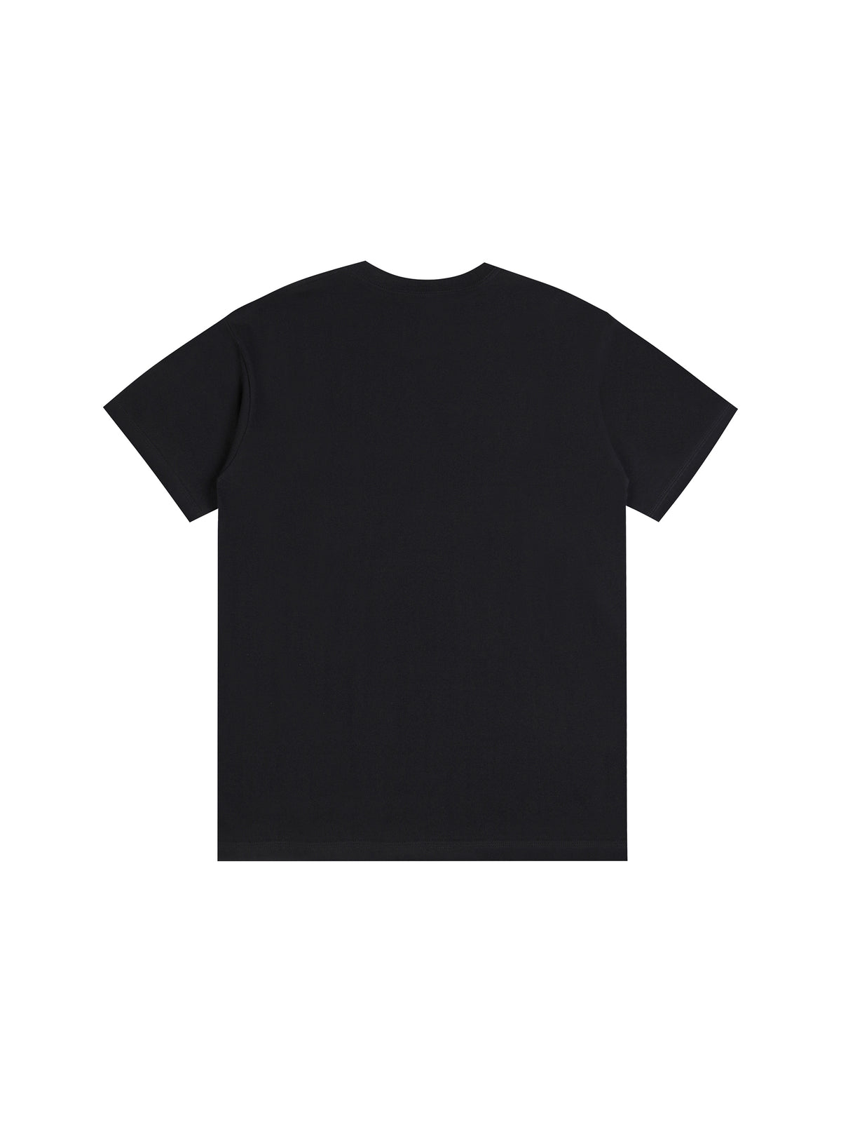 Off Script Drop Shoulder Cotton T-Shirt - Classic Black alternate back view
