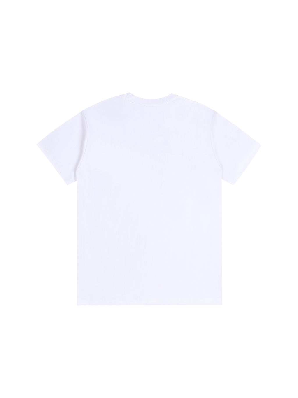 Off Script Drop Shoulder Cotton T-Shirt - Solid White back view