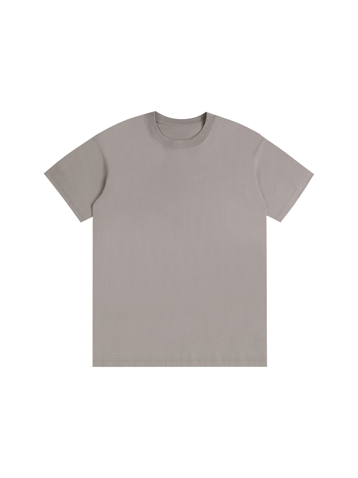 Off Script Drop Shoulder Cotton T-Shirt - Silver Birch front view