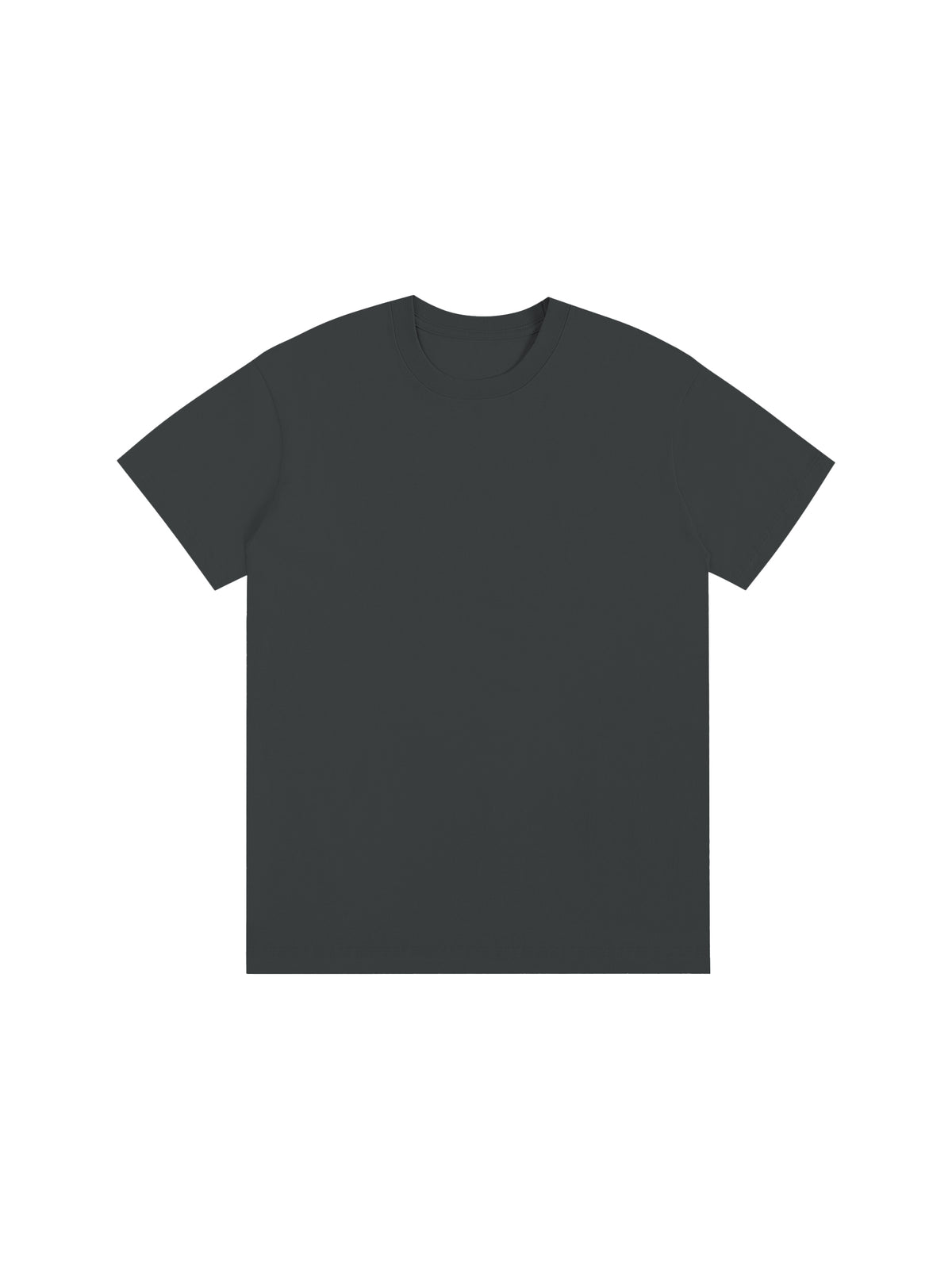 Off Script Drop Shoulder Cotton T-Shirt - Carbon Grey front view