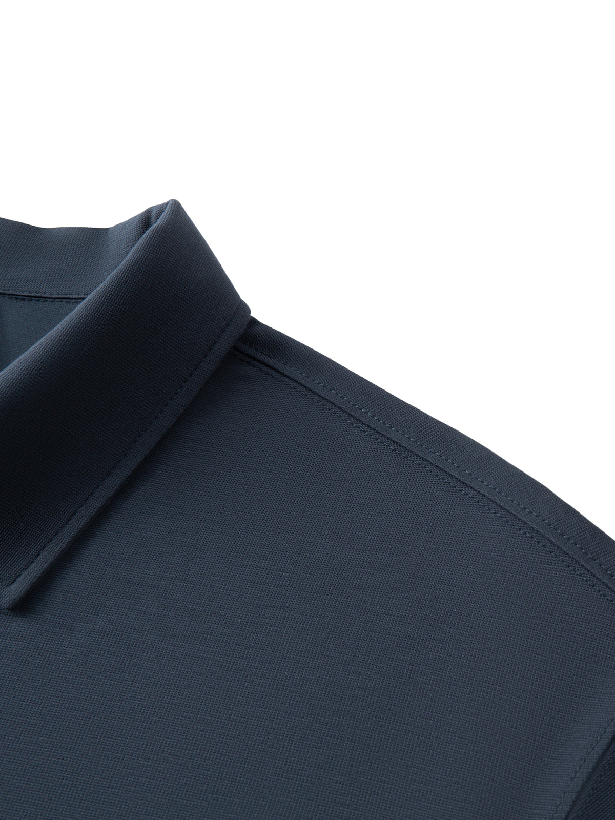Drop Shoulder Short-Sleeve Polo shoulder seam detail