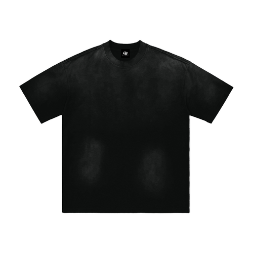 Black Hand-Frayed Sunfade T-Shirt front view