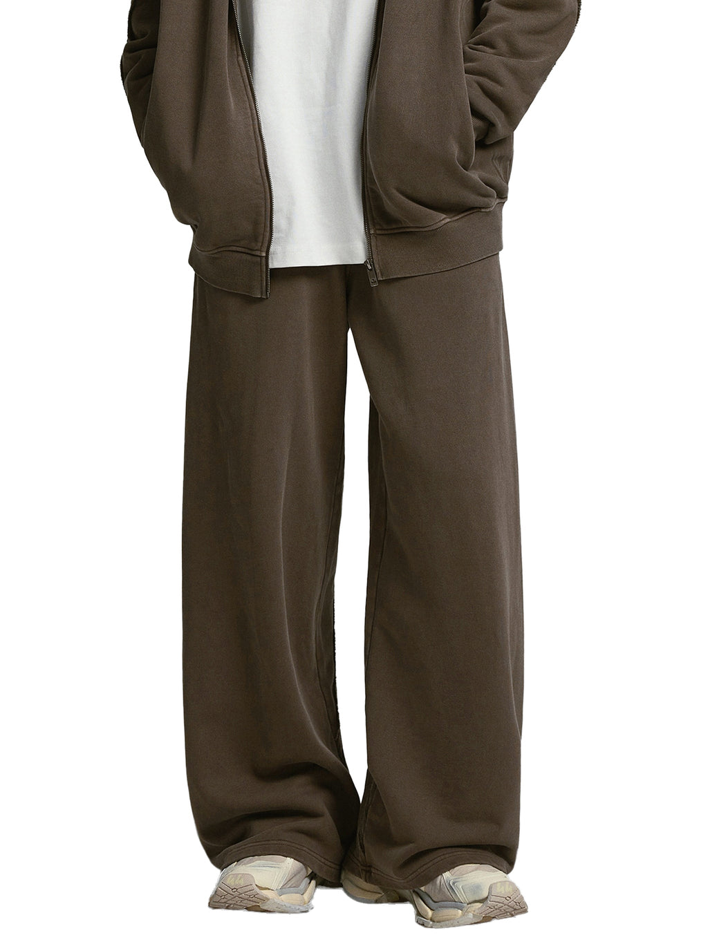 Snow Washed Tape Raw-Edge Sweatpants