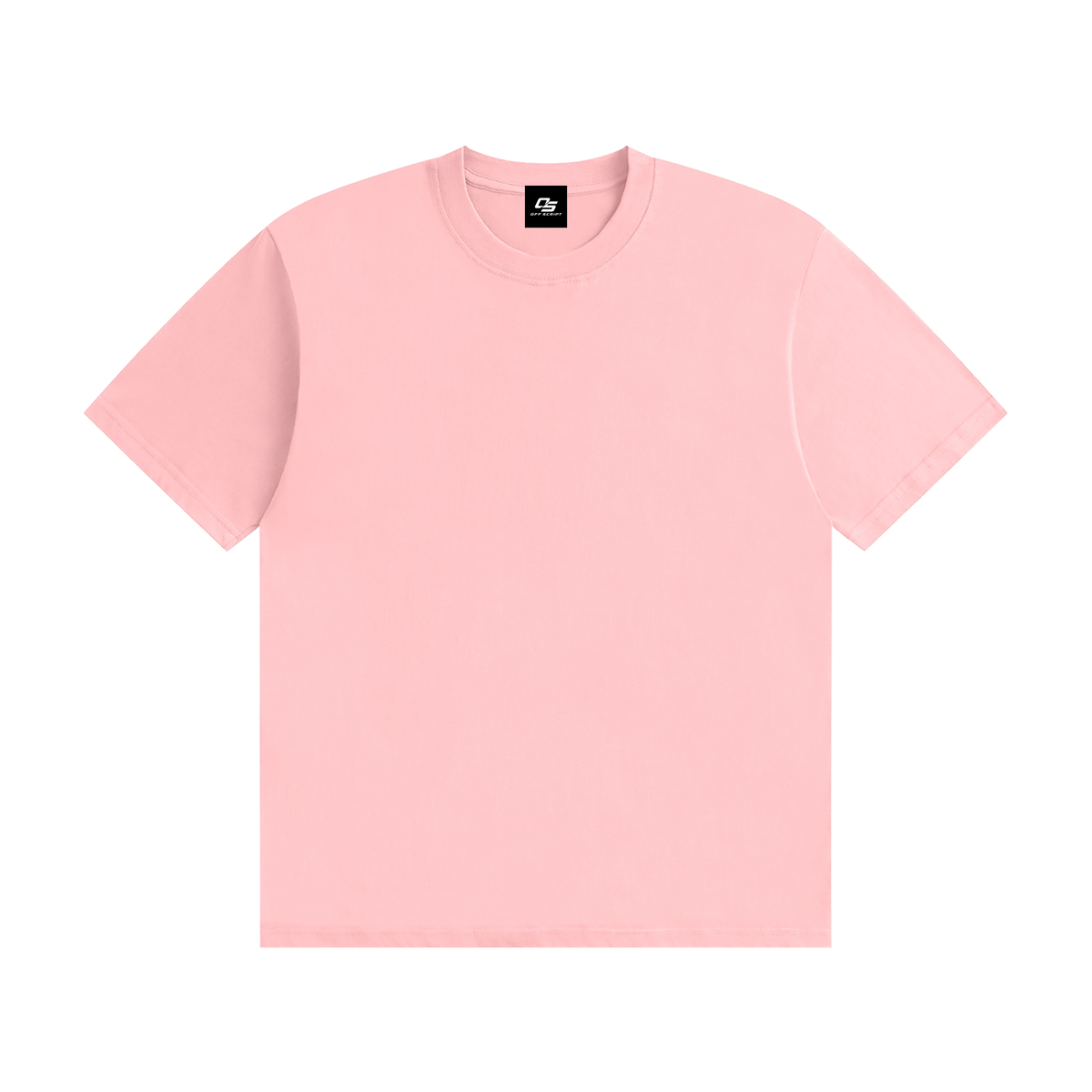 Pink Unisex Seamless Cotton T-Shirt front view