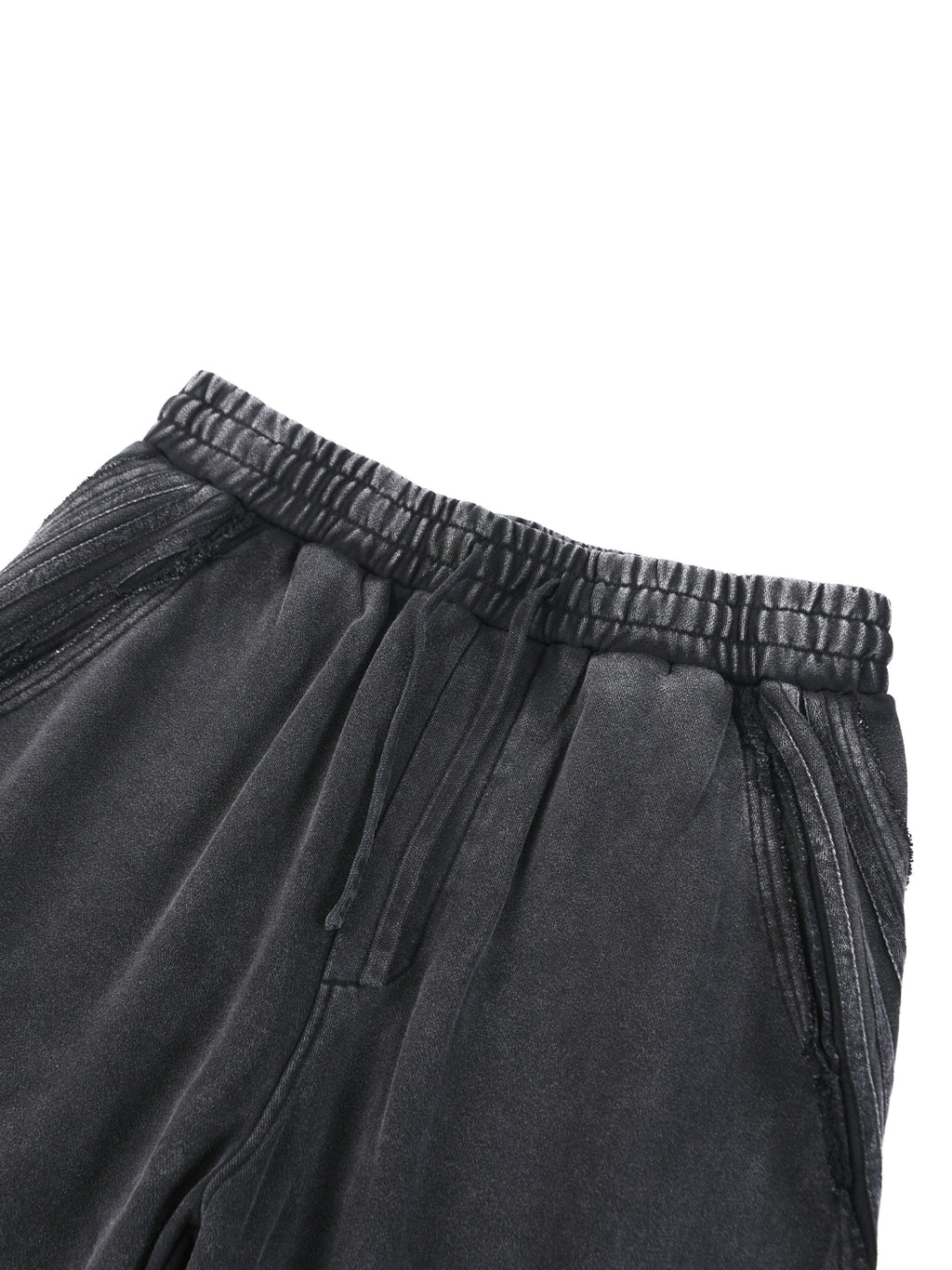 Snow Washed Tape Raw-Edge Sweatpants