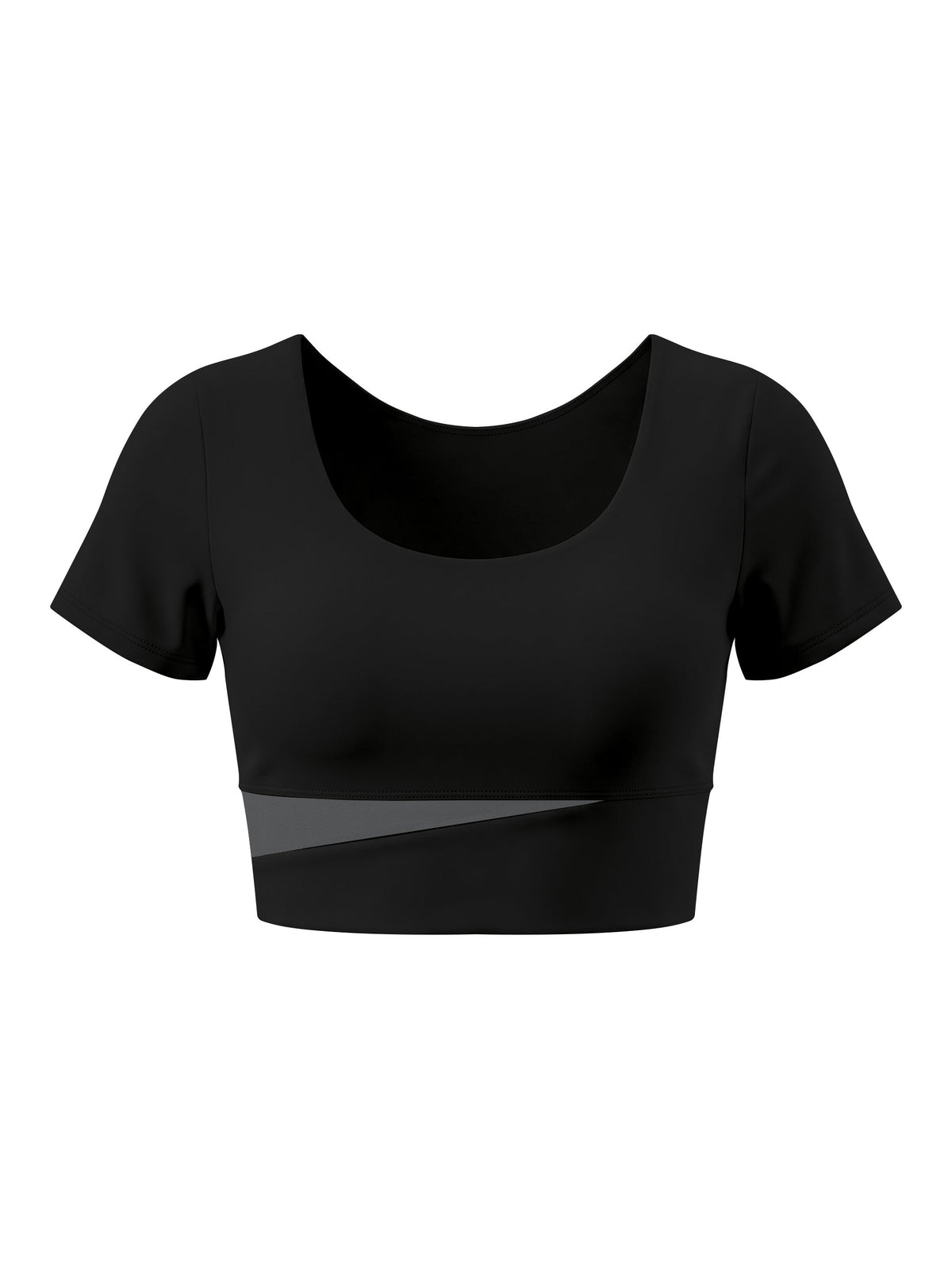 Women's Panelled Crop Yoga T-Shirt