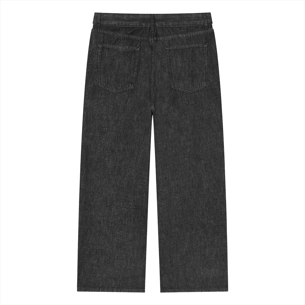 Unisex Vintage-Wash Straight-Leg Jeans