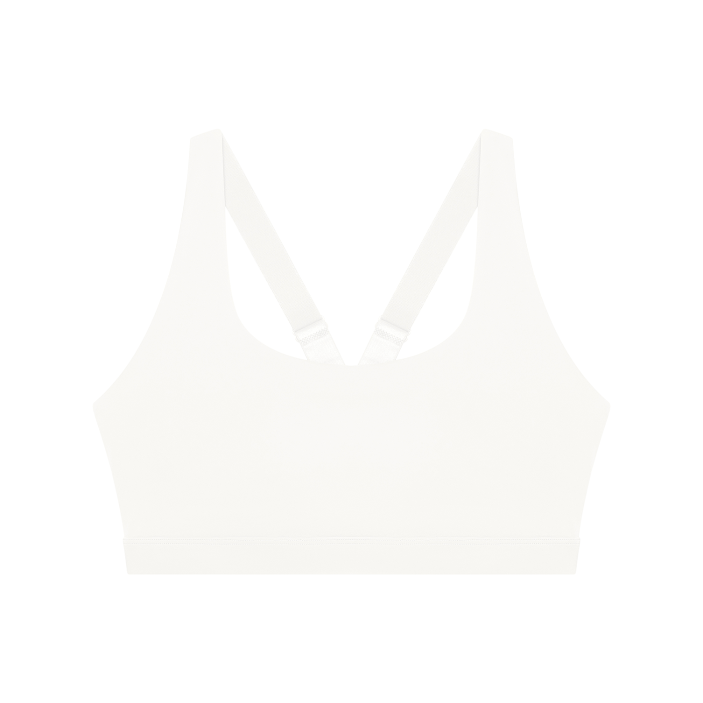 White Women’s Yoga Sports Bra front