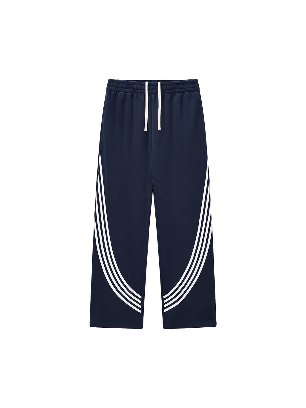 Curved Stripe Straight-Leg Sweatpants