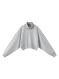 Women's Crop Mock Neck Sweatshirt