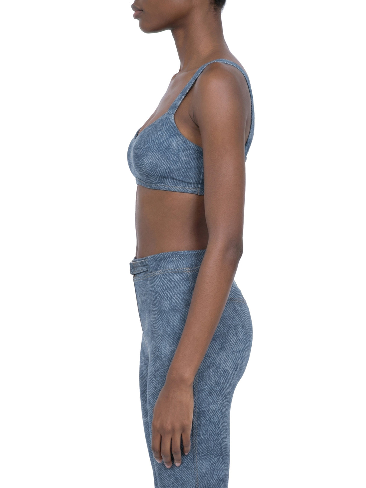 Women's Faux Denim Sports Bra