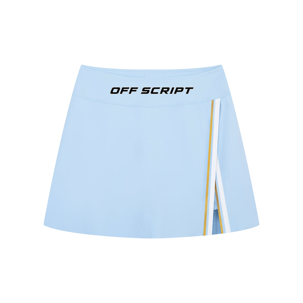 Off Script Women’s Contrast-Stripe Side-Slit A-Line Skirt