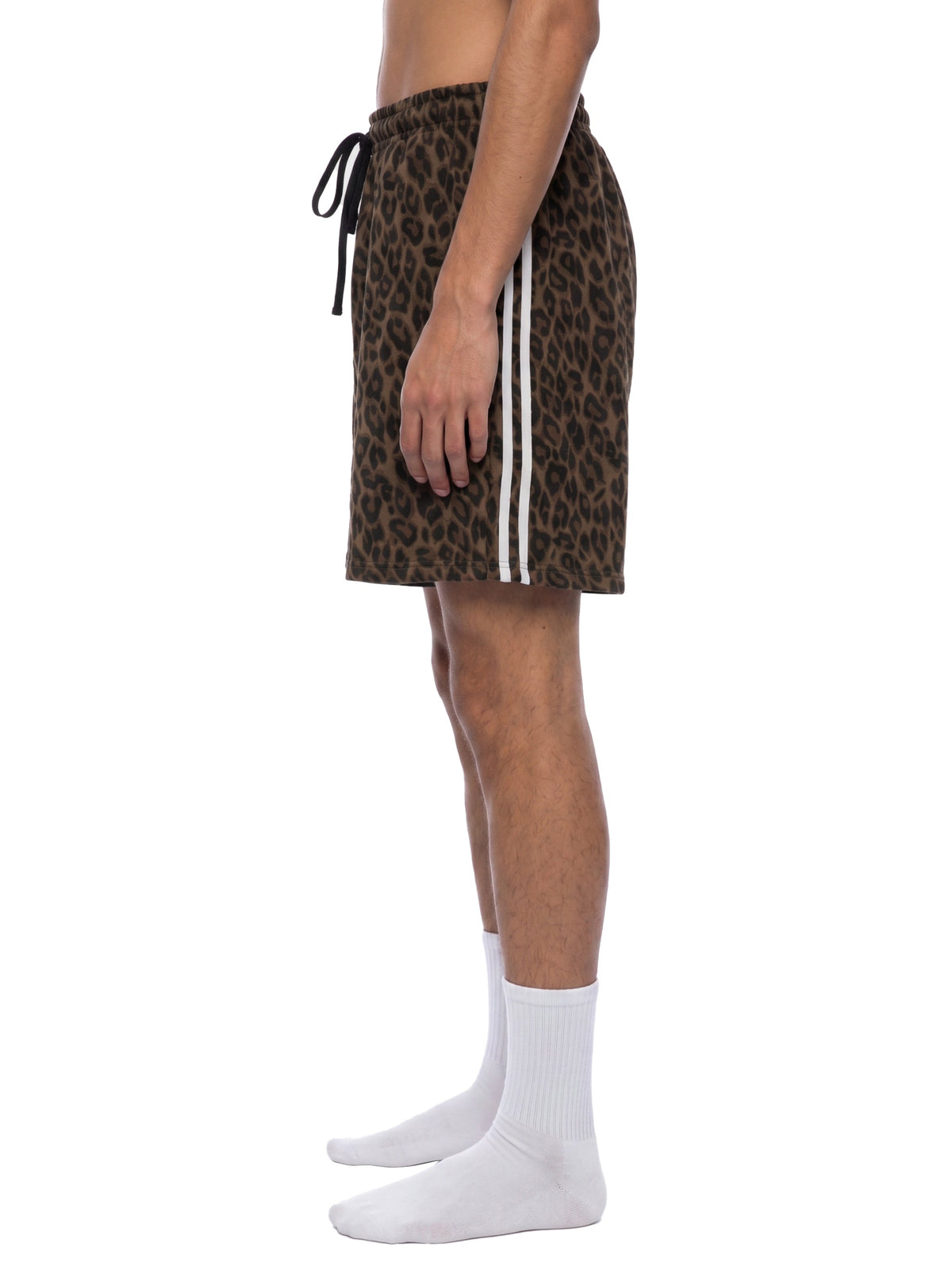 Unisex Heavyweight Leopard Drawstring Shorts