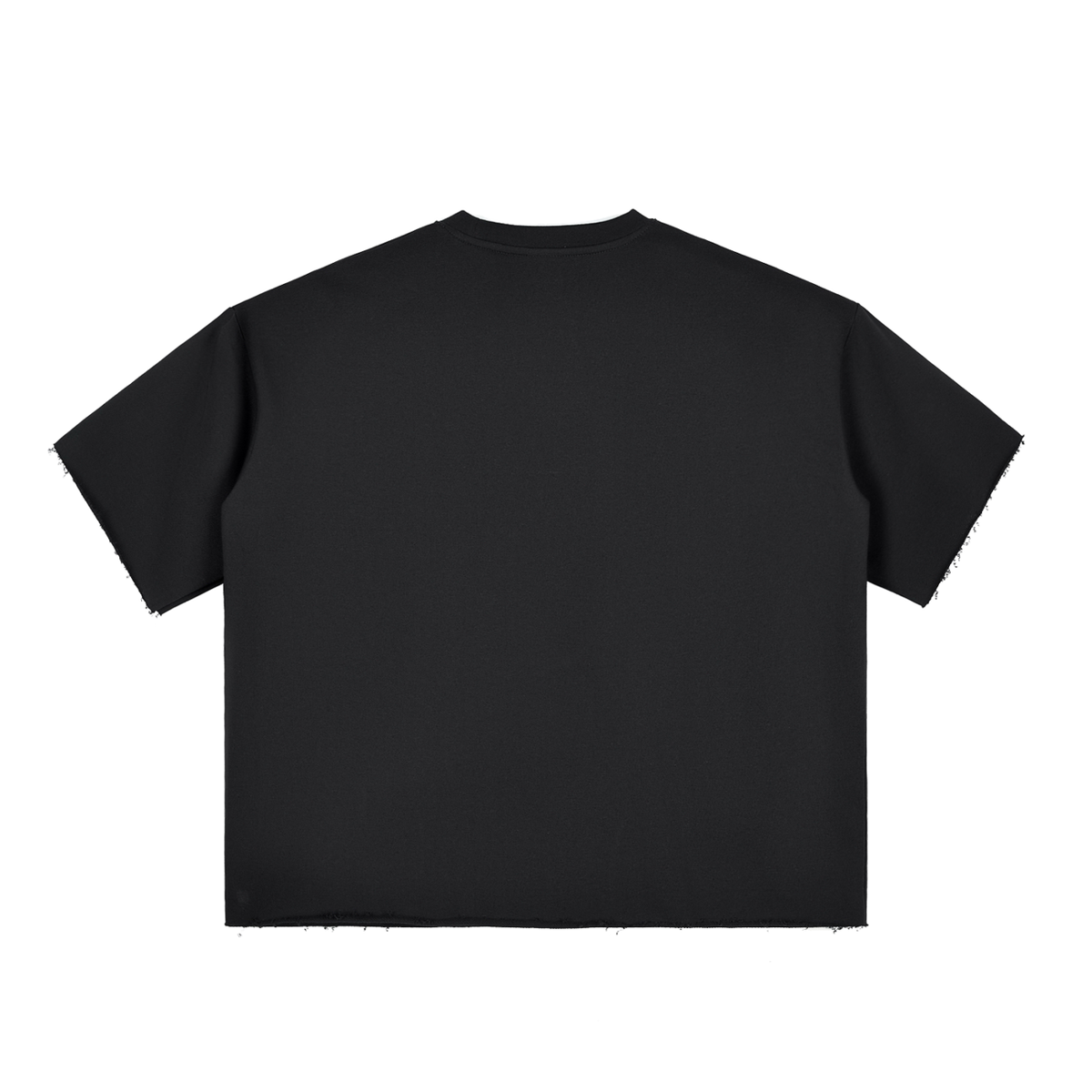 Unisex Boxy Half-Sleeve Raw-Edge T-Shirt gallery view
