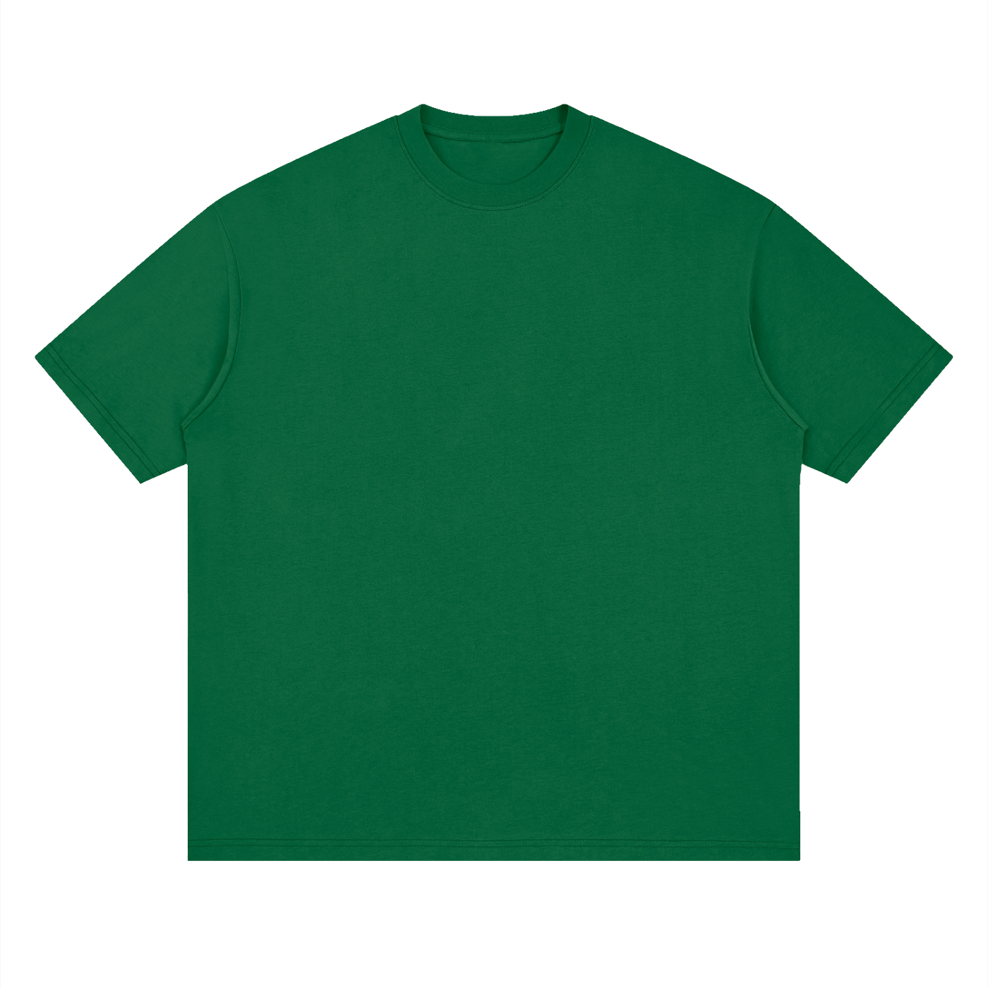 Streetwear Loose Drop Shoulder T-Shirt - Green front