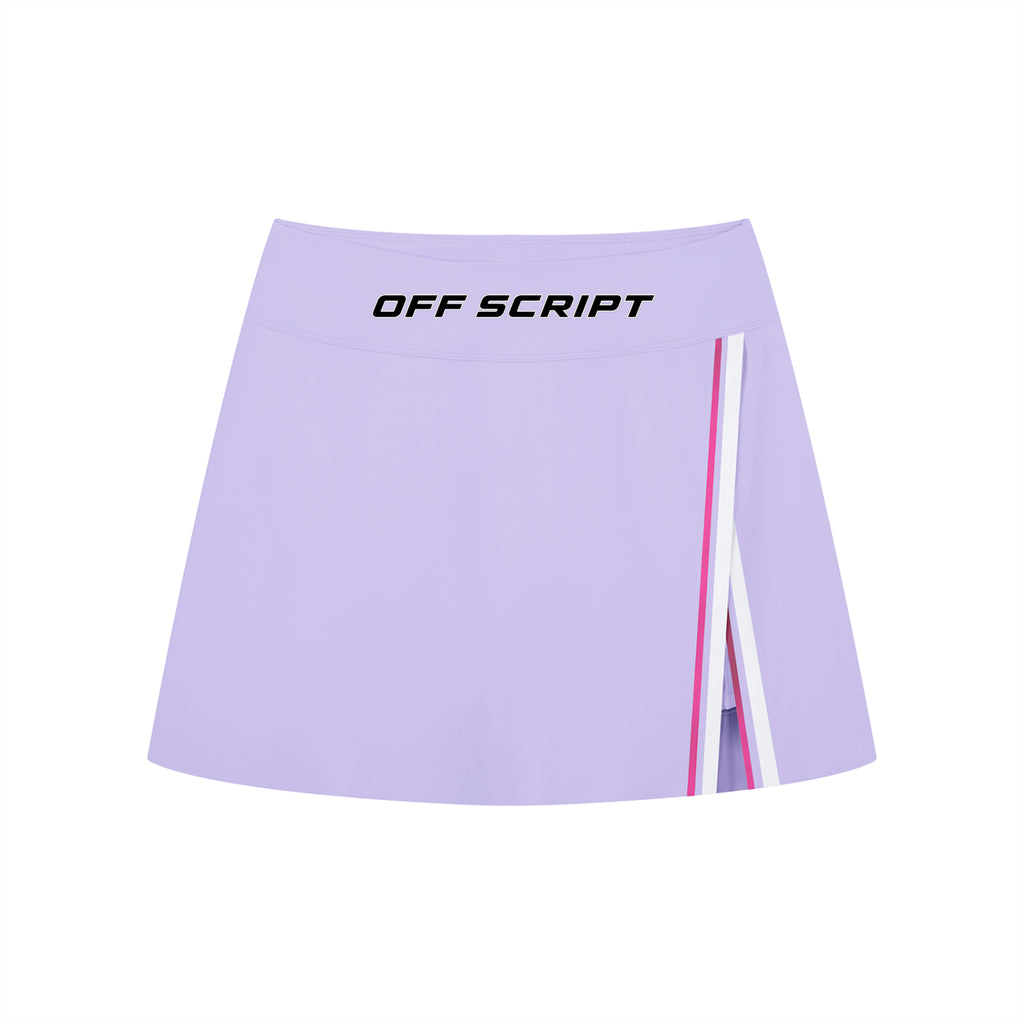 Off Script Women’s Contrast-Stripe Side-Slit A-Line Skirt