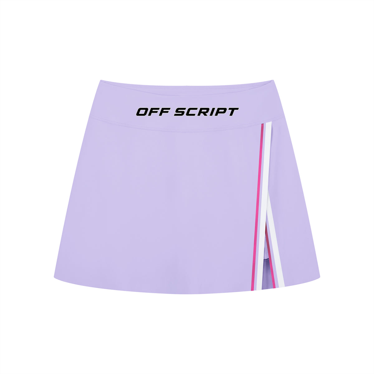 Off Script Women’s Contrast-Stripe Side-Slit A-Line Skirt