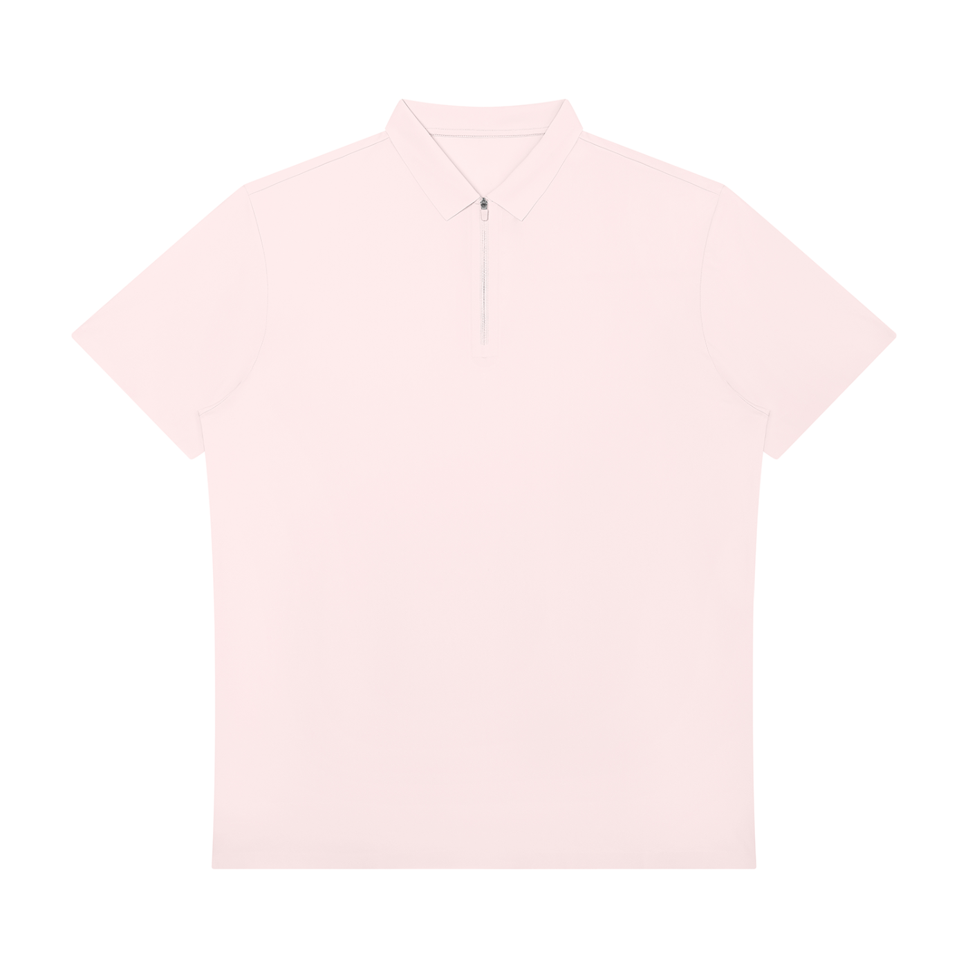 Pink Men’s Quarter-Zip Performance Polo Shirt front
