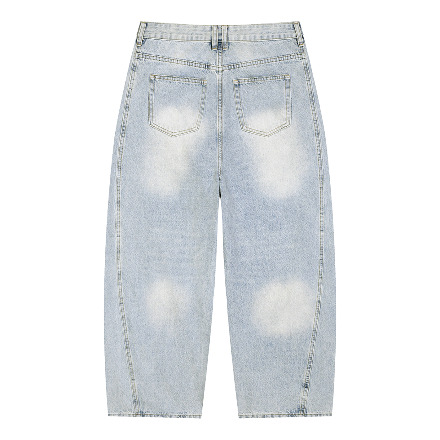 Men’s Vintage Wash Sunfade Barrel Leg Jeans
