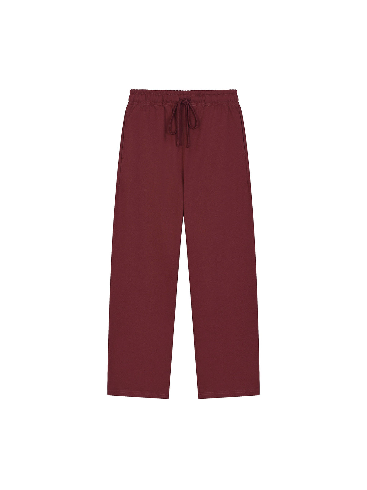 Solid Colour Straight-Leg Sweatpants