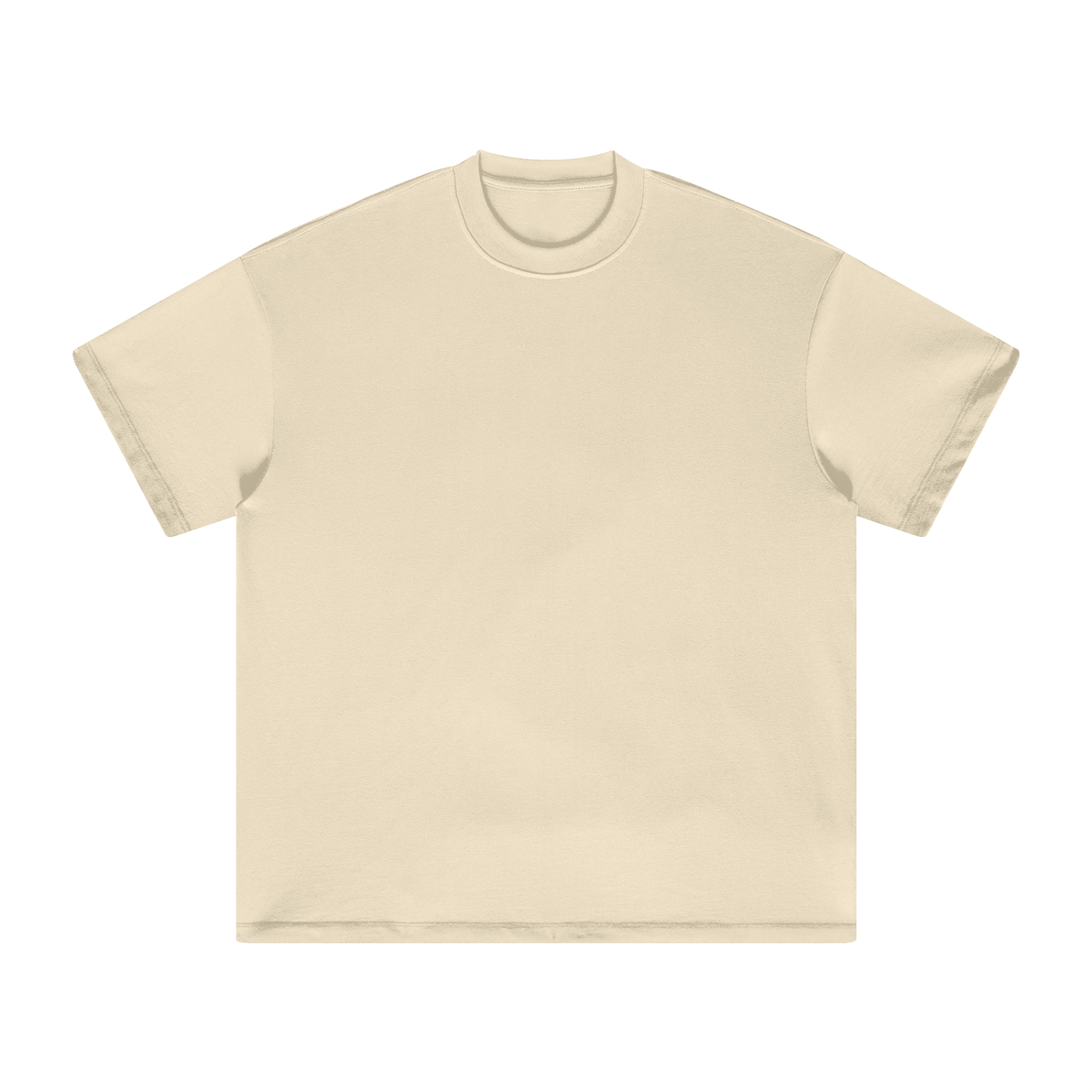Heavyweight Earth-Tone T-Shirt in Milk Tea — front view